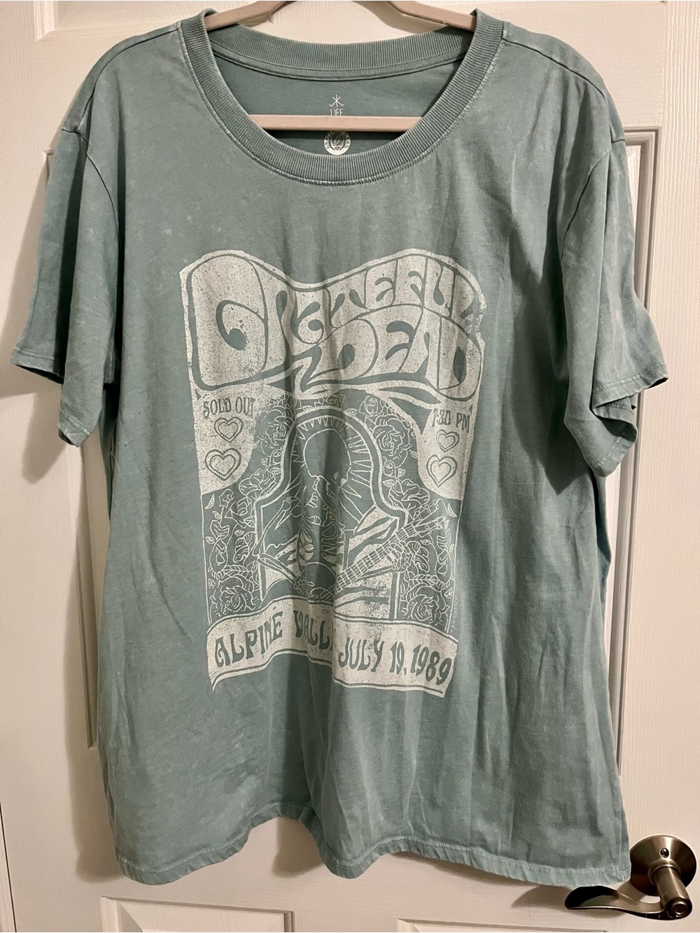 Grateful Dead Graphic Short-Sleeve Crewneck T-Shirt - Sage Green XXL